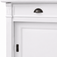 Display cabinet - Versailles - Solid Pine - 180 x 51 x 220 cm - White