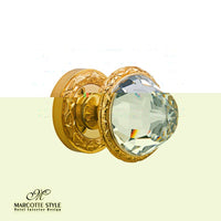 Tür knob handles set on roses mit Swarovski crystal - 0P6548 - Marcottestyle Shop Deurbeslag Gold 24K