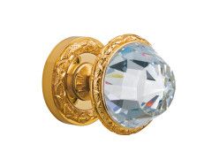 Tür knob handles set on roses mit Swarovski crystal - 0P6548 - Marcottestyle Shop Deurbeslag Gold 24K