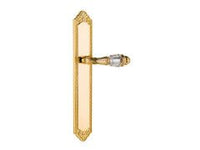 Porte lever handles set on plates avec Swarovski crystal - 0A2941 - Marcottestyle Shop Deurbeslag Or 24K Without keyhole
