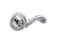 Door lever handles set on roses with Swarovski crystal exclusive - 0R6216 - Marcottestyle Shop Deurbeslag Gold 24K