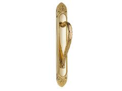 Door pull handle on plate 60x400mm - 0M4403 - Marcottestyle Shop Deurbeslag Goud 24K