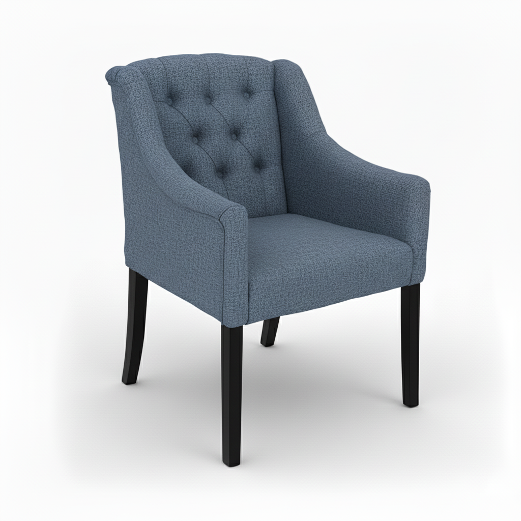 Dining Chair Canon – Light Blue - Black feet