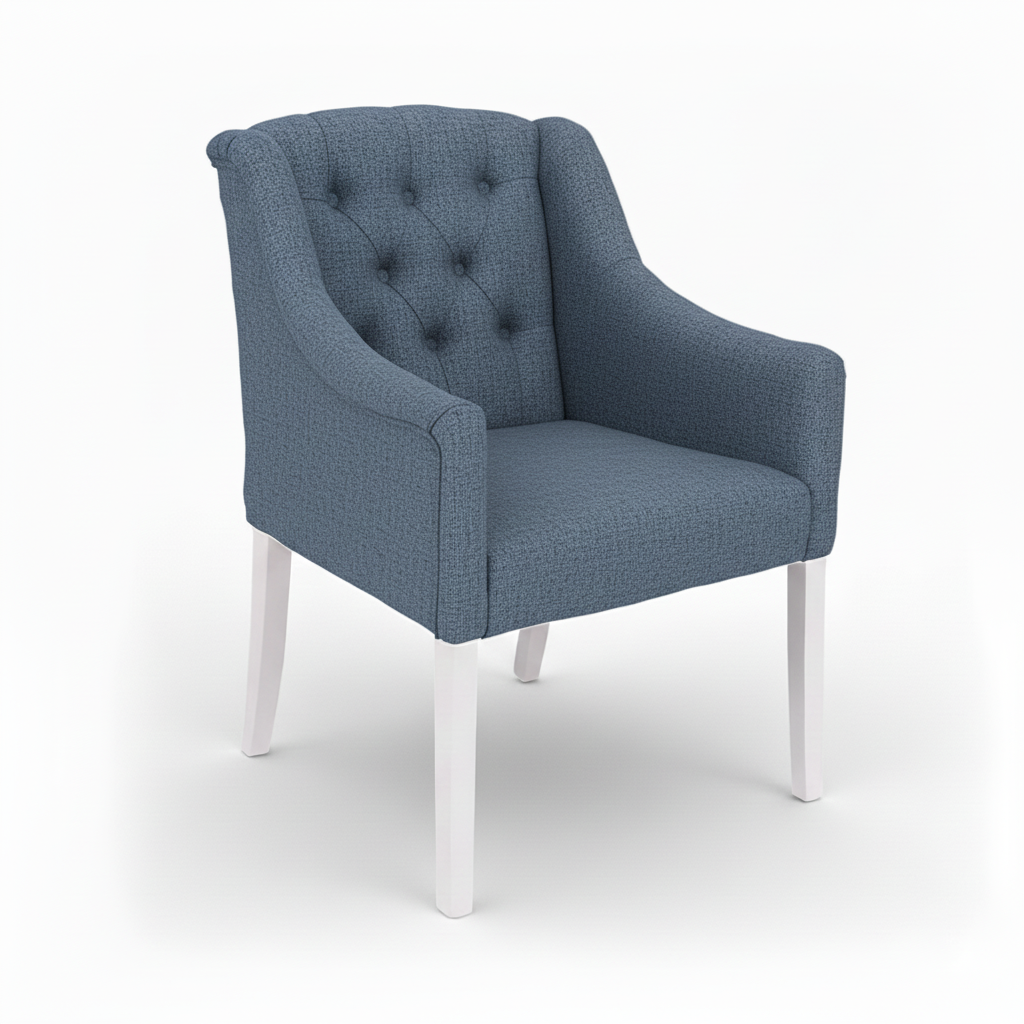 Dining Chair Canon – Light Blue - White feet