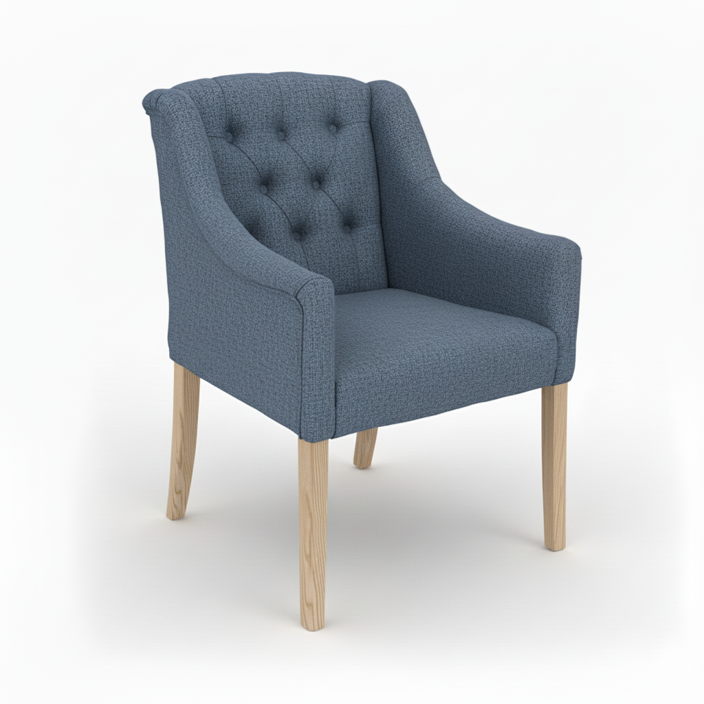 Dining Chair Canon – Light Blue - Beige feet