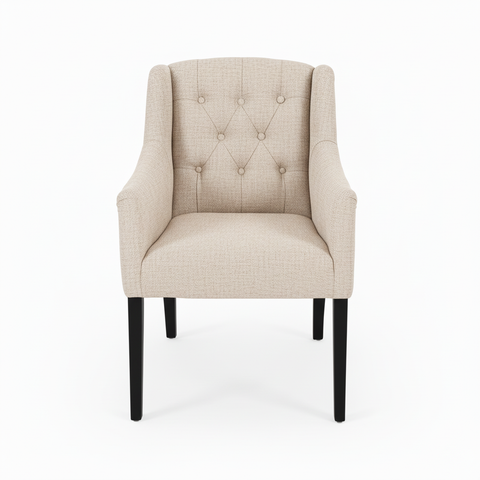 Dining Chair Canon – Beige - Black feet