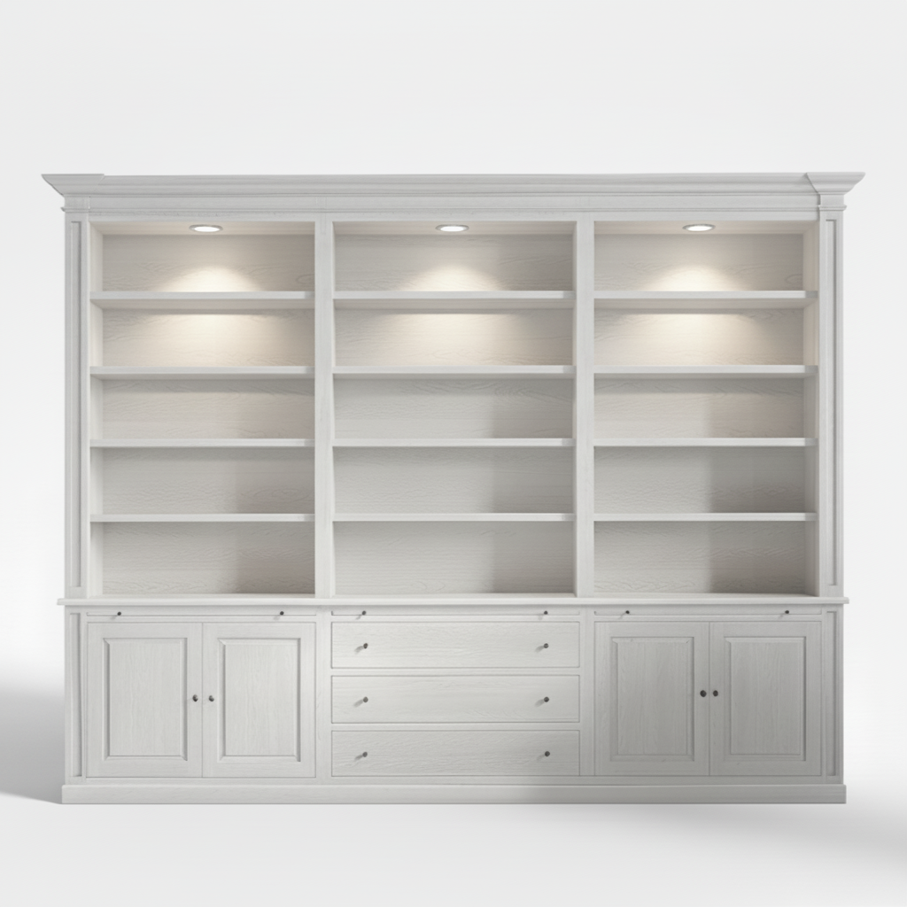 Beaumont - Natureiche Bibliotheksschrank