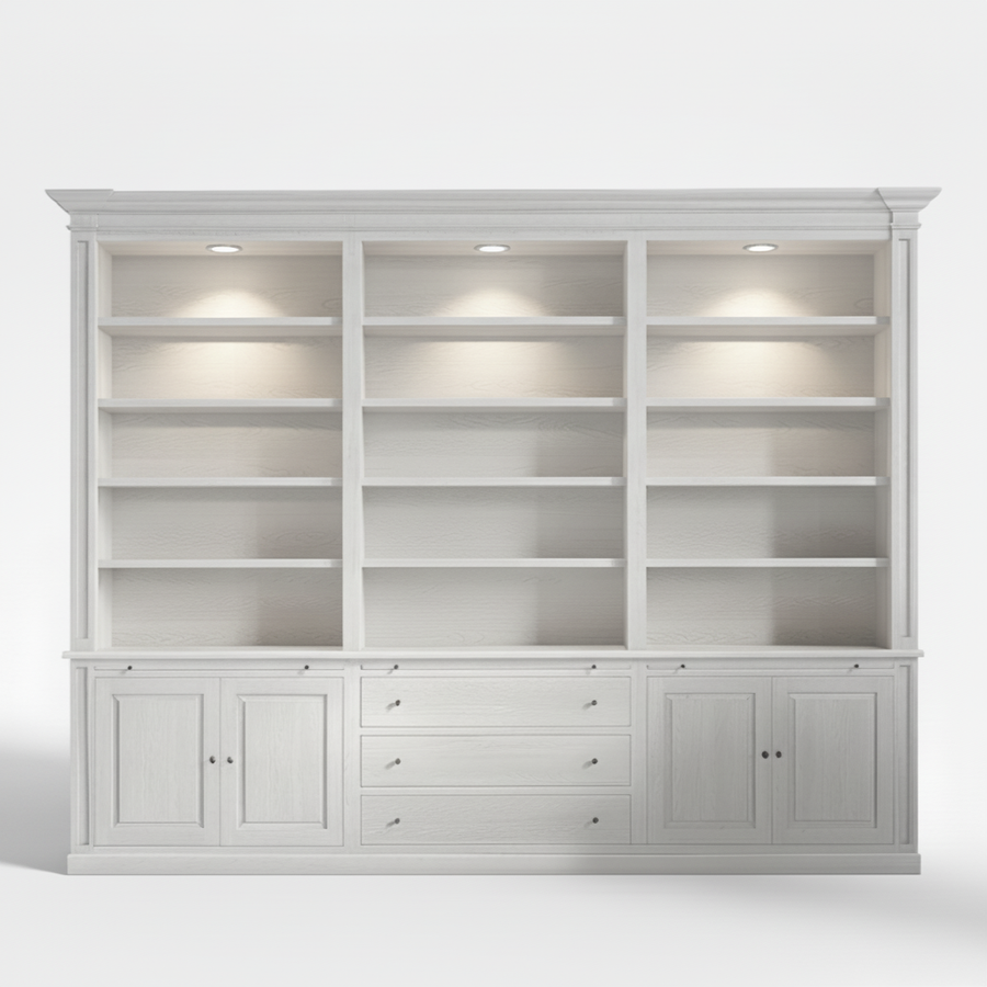 Beaumont - Natureiche Bibliotheksschrank