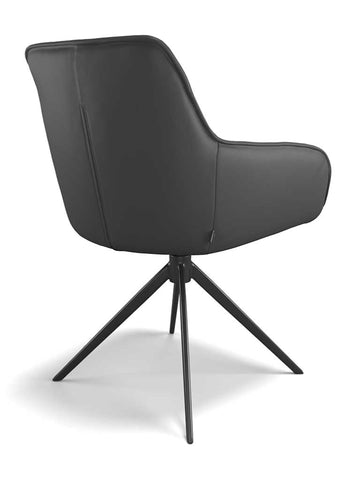 Eetkamerstoel Como leder zwart - MCS