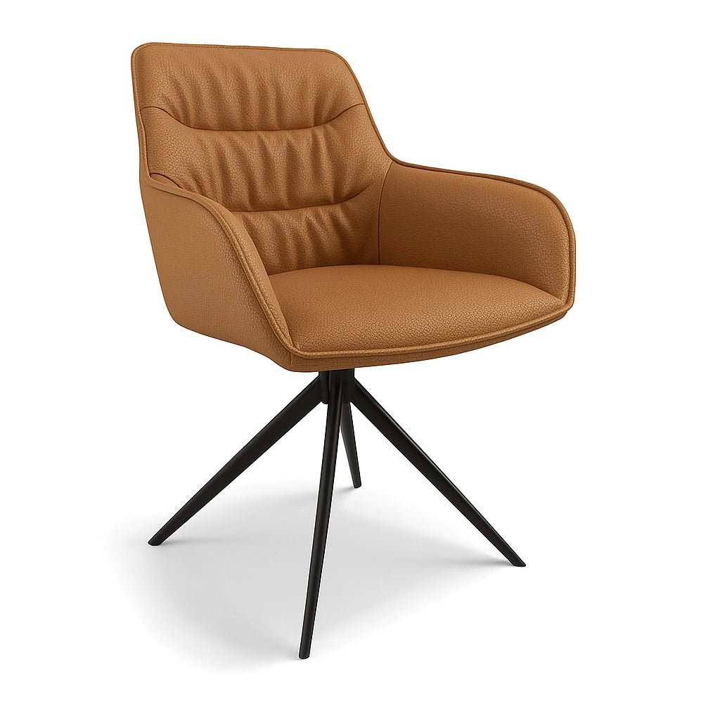 Chaise de salle à manger leder Como Cognac - MCS