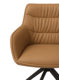 Chaise de salle à manger leder Como Cognac - MCS