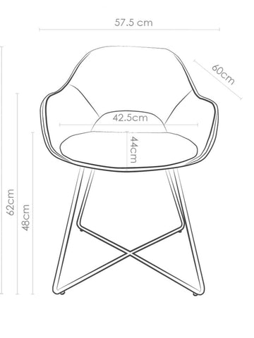 Eetkamerstoel Milan Cognac Leder - MCS