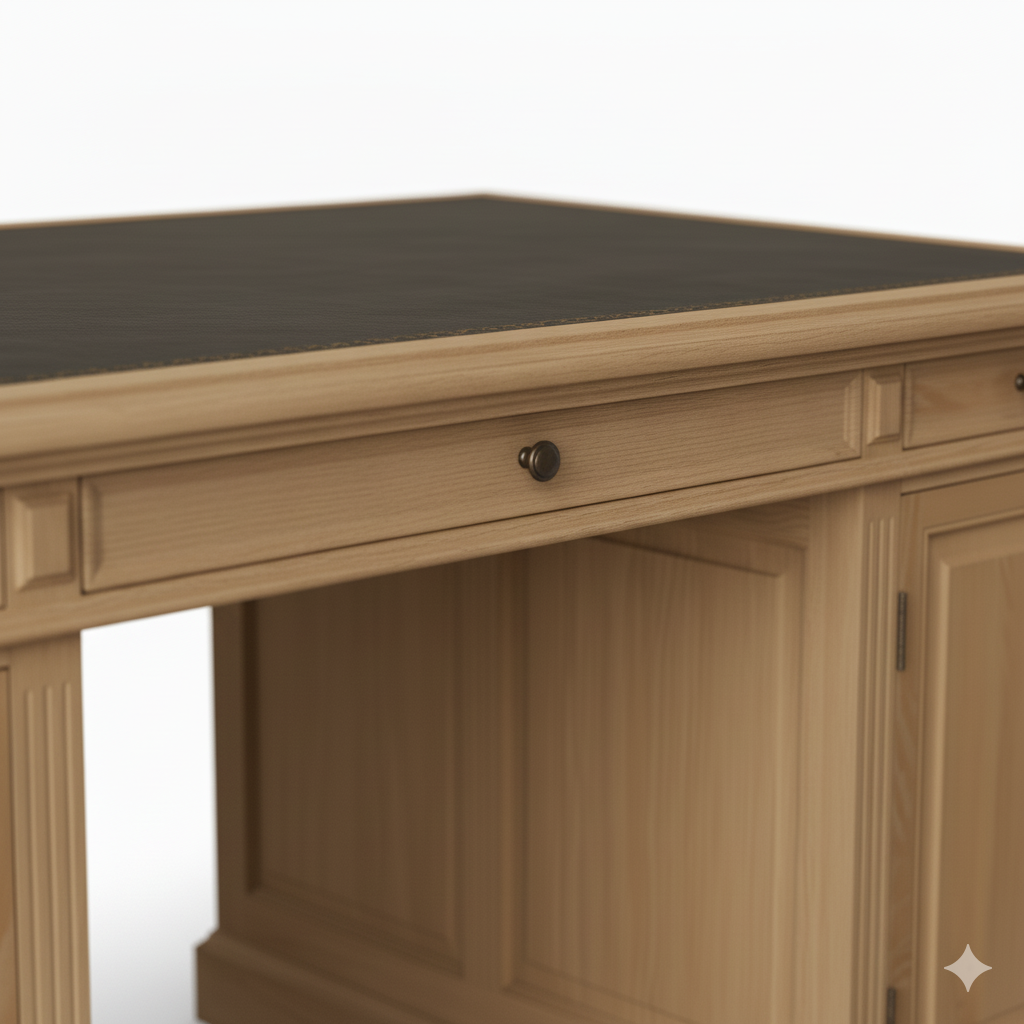 Landscape Partner Desk - Solid Oak