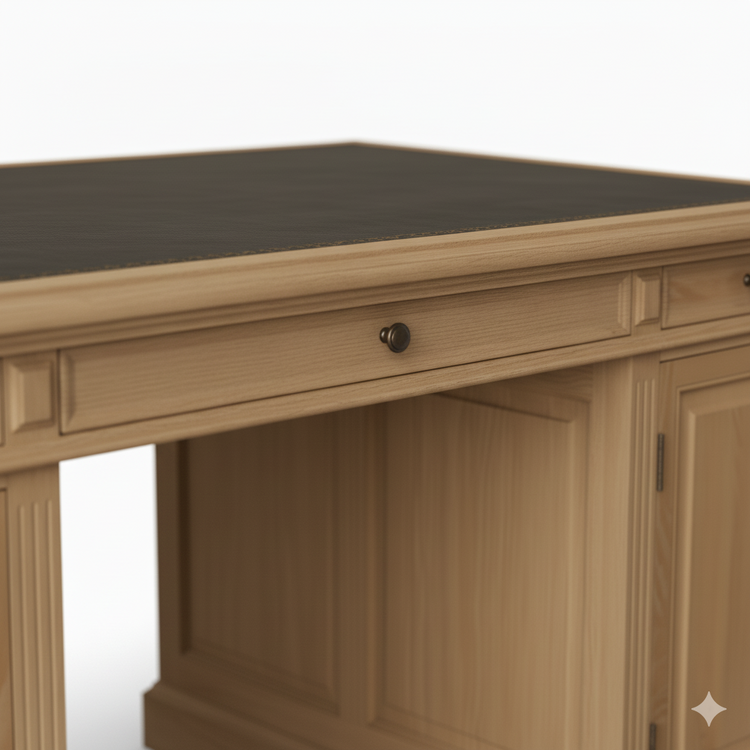 Landscape Partner Desk - Solid Oak | Marcottestyle