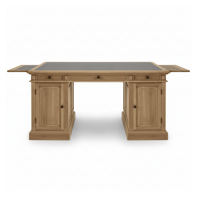 Landscape Partner Desk - Solid Oak | Marcottestyle