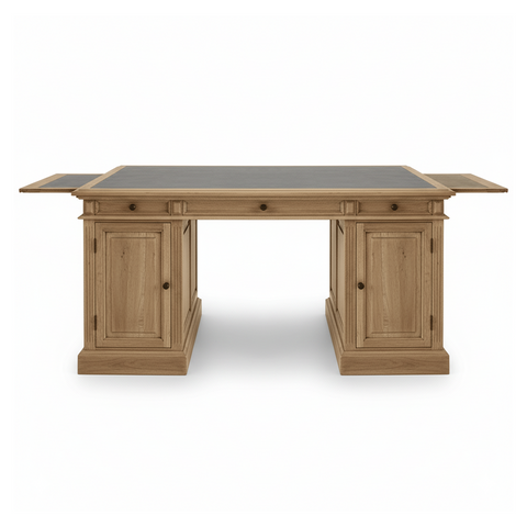 Landscape Partner Desk - Solid Oak