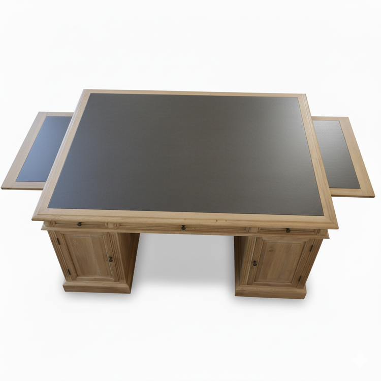 Landscape Partner Desk - Solid Oak | Marcottestyle