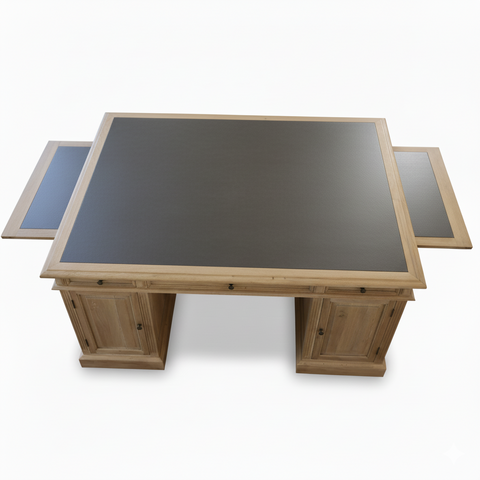 Landscape Partner Desk - Solid Oak
