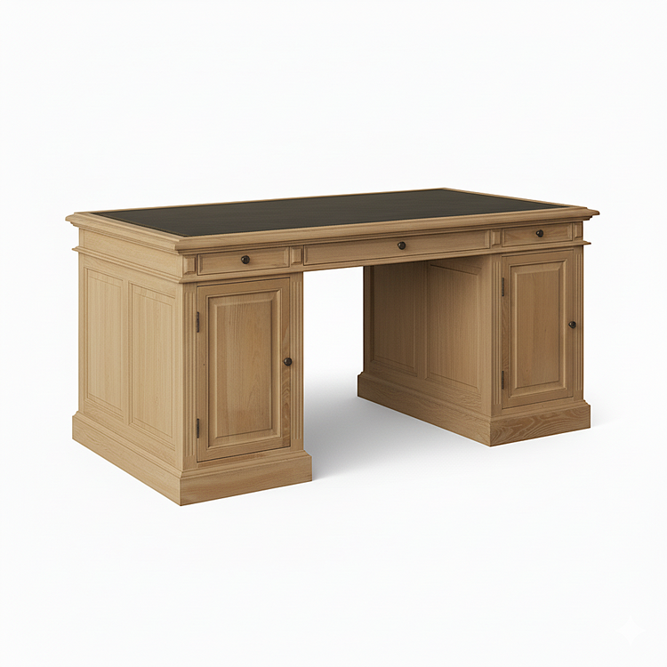 Landscape Partner Desk - Solid Oak | Marcottestyle