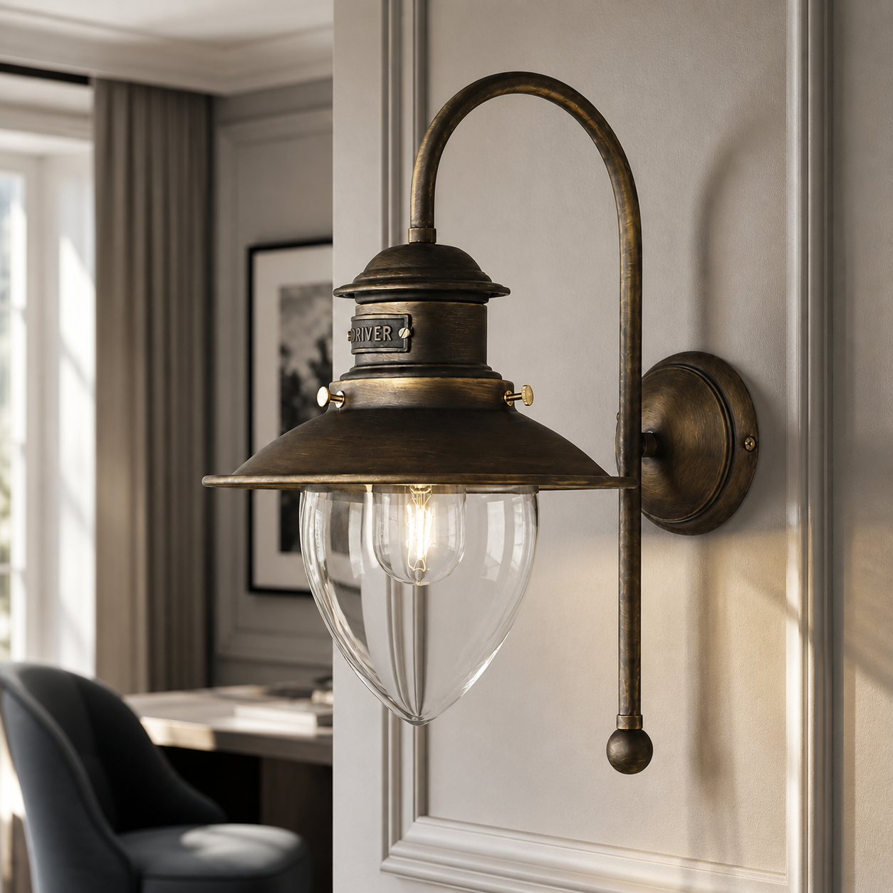 Wall Lampe Embla 2080U - Bronze (brass)