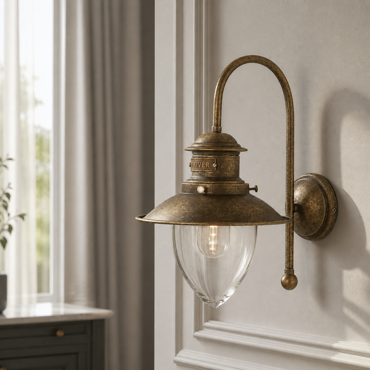 Wall Lamp Embla 2936M - Antique Brass