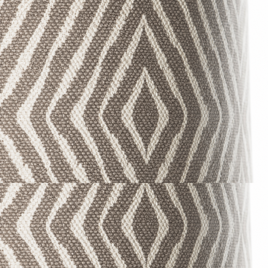 Close-up macro detail shot of Lampe de table Esa 3184Z cream shade texture showing intricate fabric weave and material finish at high resolution by Marcottestyle