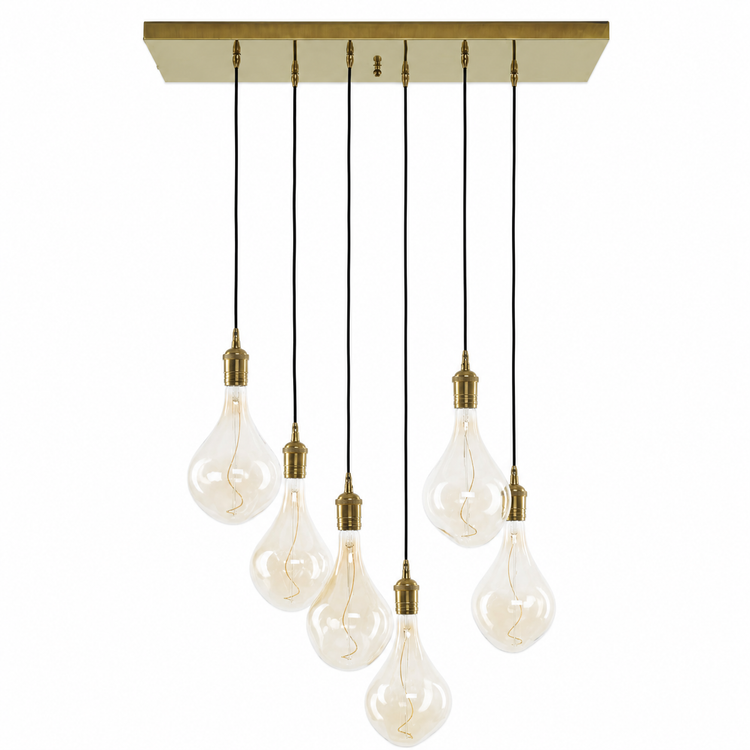 Ceiling Lamp Esme 4659R Gold - Lights on | Marcottestyle