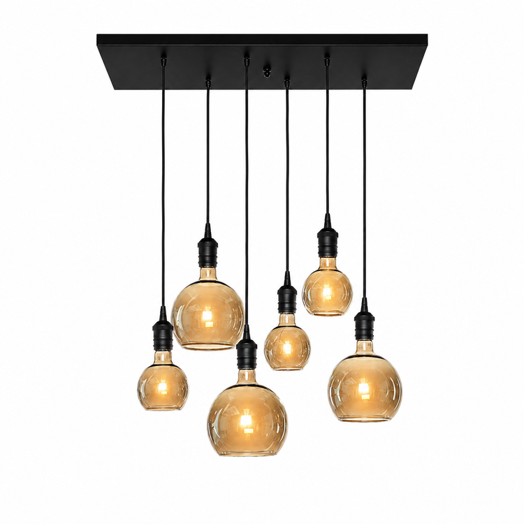 Ceiling Lamp Esme 6662Y Black - Lights on | Marcottestyle