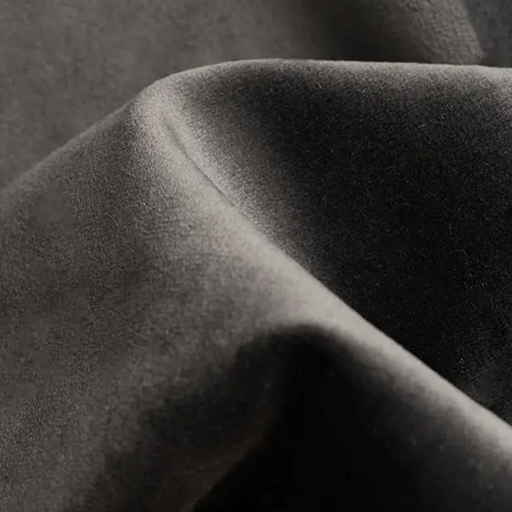 Chaise de salle à manger Canon - Alcantara Anthracite - Noir pieds