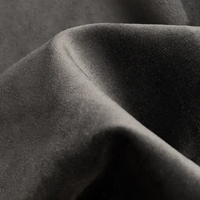 Chaise de salle à manger Canon - Alcantara Anthracite - Noir pieds