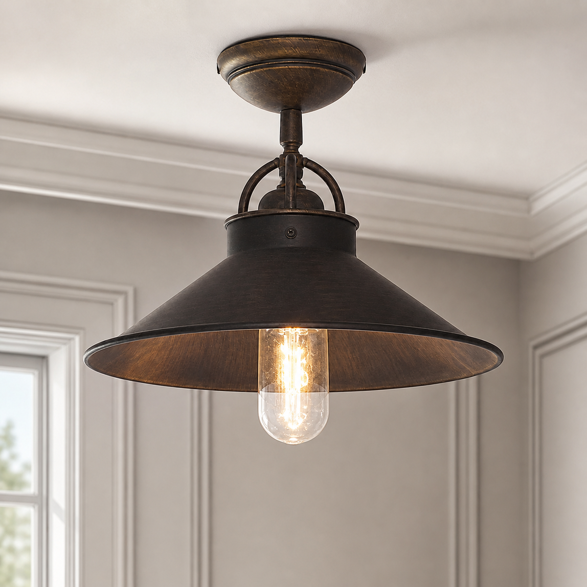 Ceiling Lamp Finn 3322V Bronze - In room | Marcottestyle