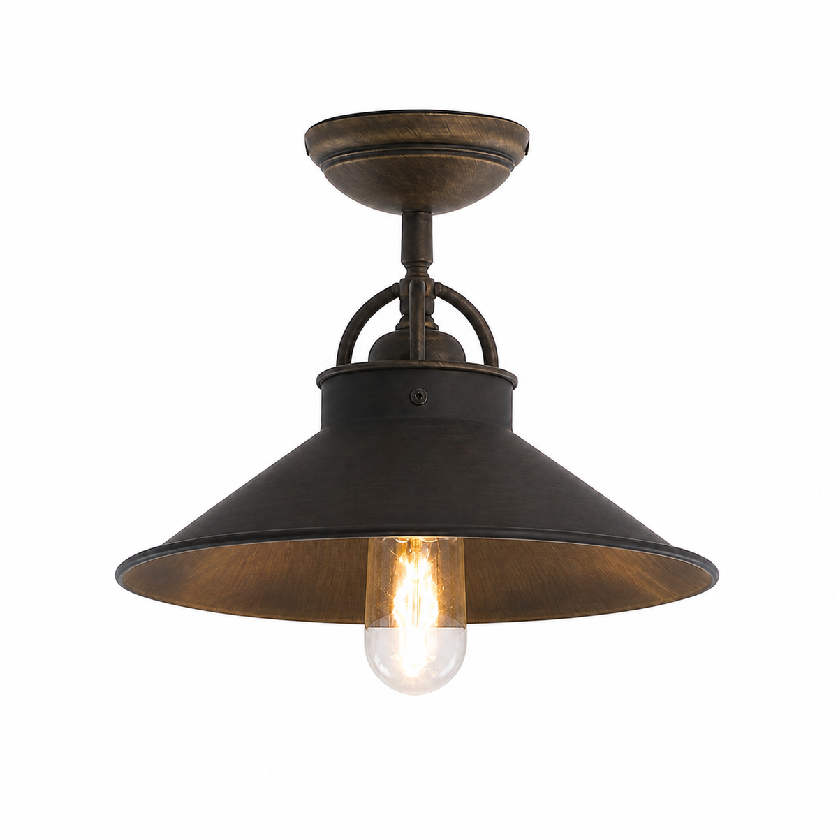 Ceiling Lamp Finn 3322V Bronze - Lights on | Marcottestyle