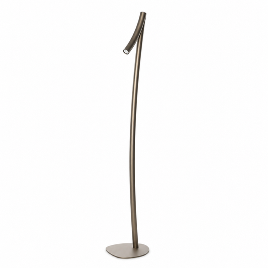 Floor Lamp Fiona 7763H Bronze front view, elegant bronze floor lamp with fabric shade on pure white background, professional studio lighting by Marcottestyle