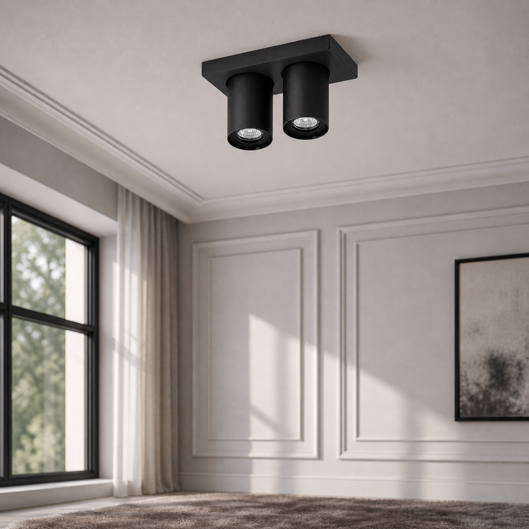 Ceiling Lamp Galia 7938J - Black - in modern room | Marcottestyle