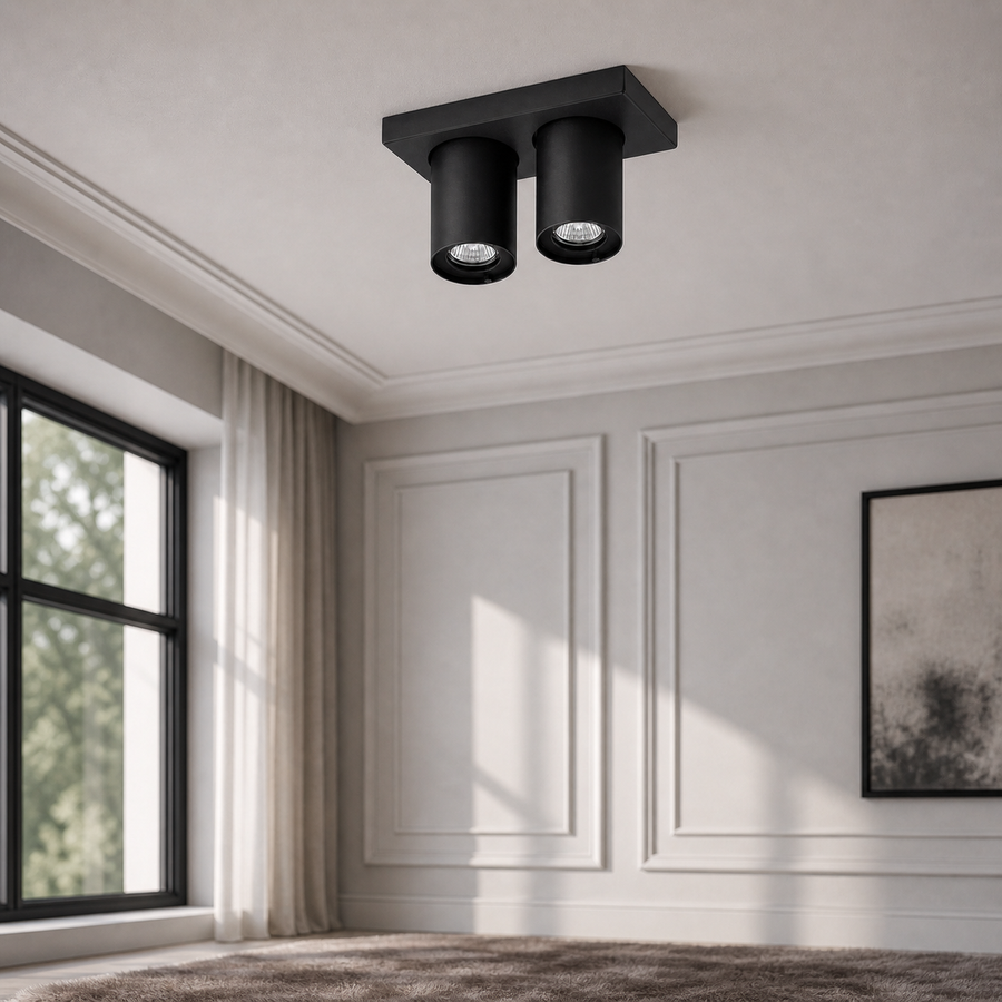 Ceiling Lamp Galia 7938J - Schwarz - in modern room