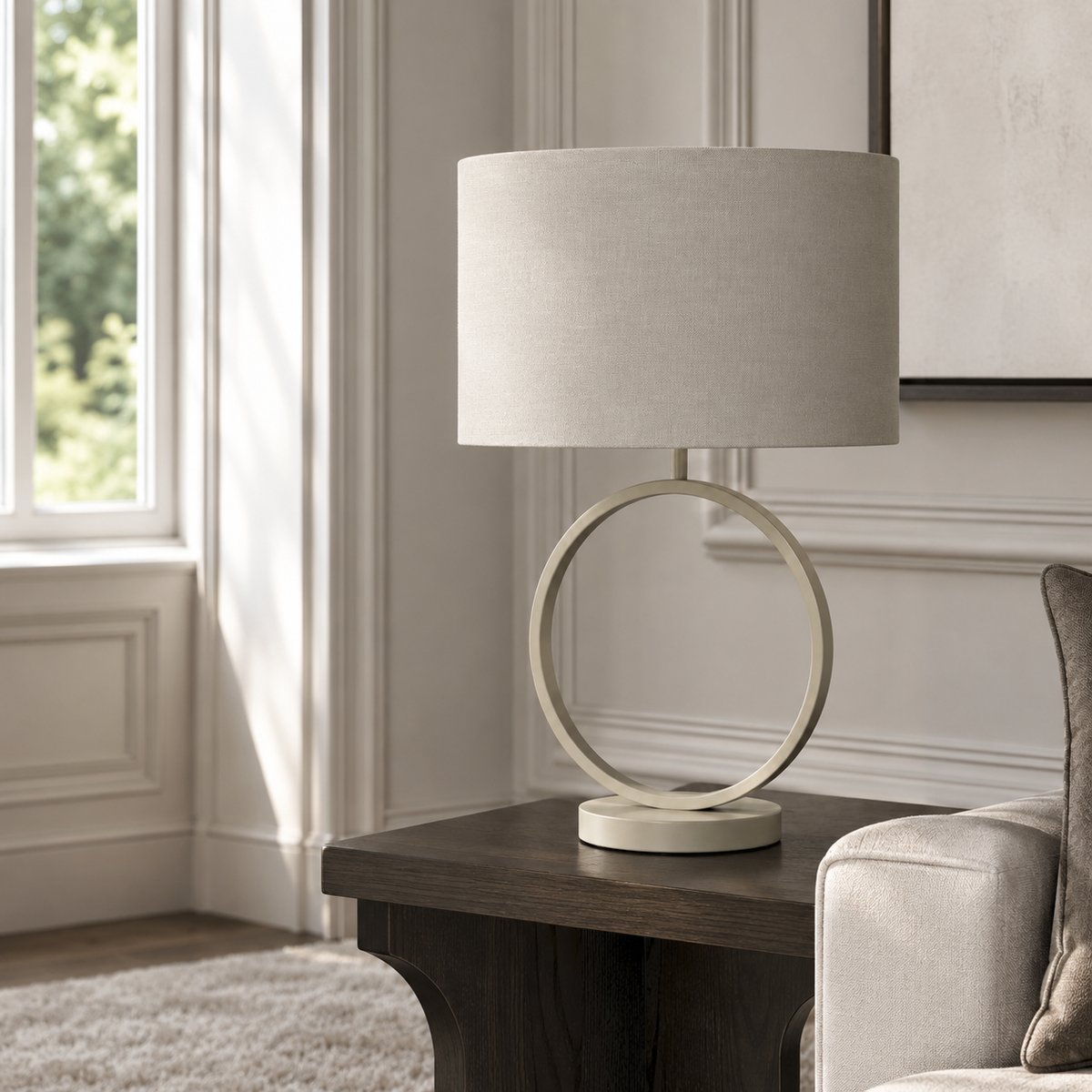 Lámpara de mesa Galia 5616R - Beige in room | Marcottestyle