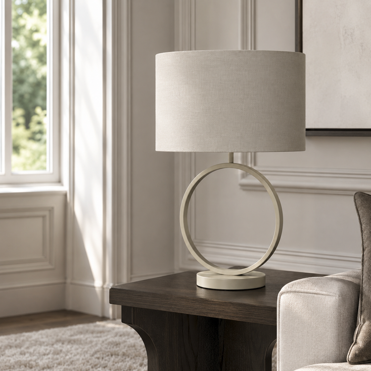 Lámpara de mesa Galia 5616R - Beige in room | Marcottestyle