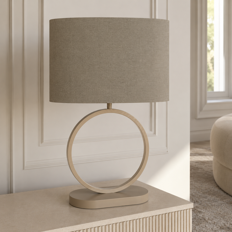 Lámpara de mesa Galia 8766Z - Taupe in room | Marcottestyle