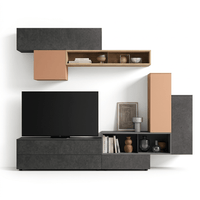 Grangilio Luxury Italien TV Étagère murale | Modern Modular Entertainment System avec Designer Storage - Marcottestyle Shop