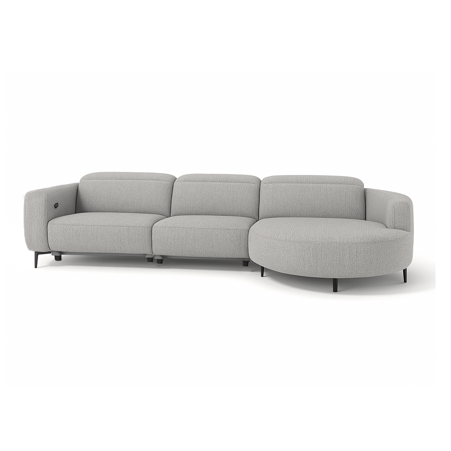 Canapé Maximus - Gris - Lounge Right 322x176cm