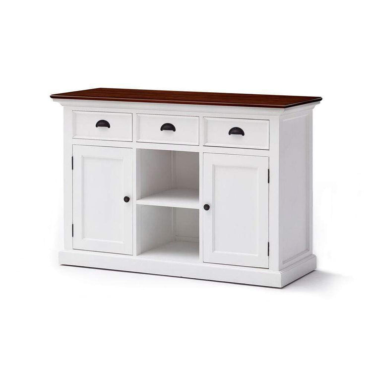 Halifax Accent Buffet - Blanc with Brun Top | Marcottestyle