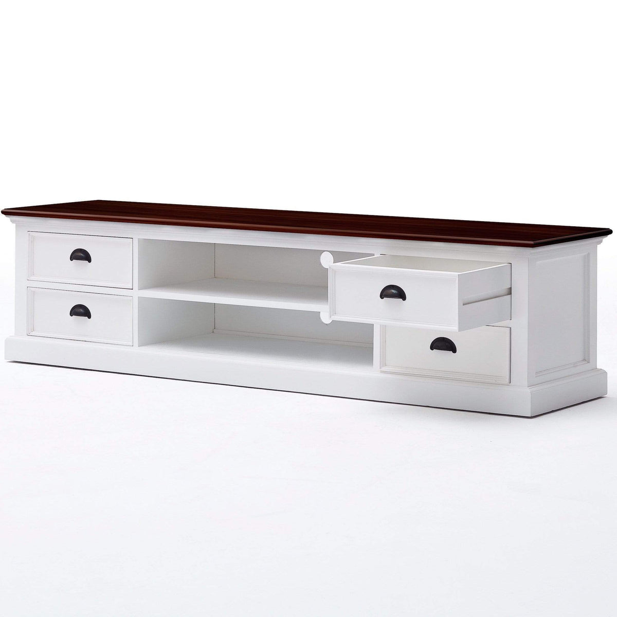 Halifax Accent Lowline ETU 180cm - Blanc With Brun Top | Marcottestyle