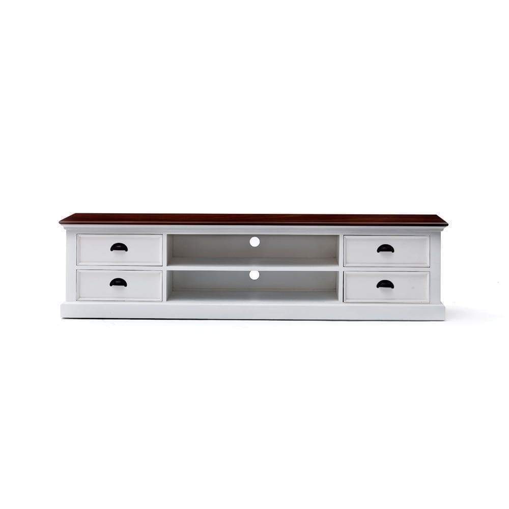 Halifax Accent Lowline ETU 180cm - Blanc With Brun Top | Marcottestyle