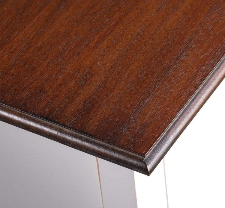 Halifax Accent Lowline ETU 180cm - Blanc With Brun Top | Marcottestyle