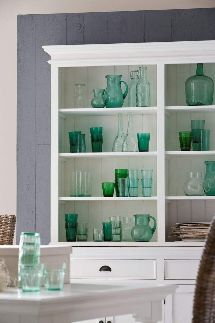 Halifax Buffet & Open Shelf Hutch - Blanc | Marcottestyle