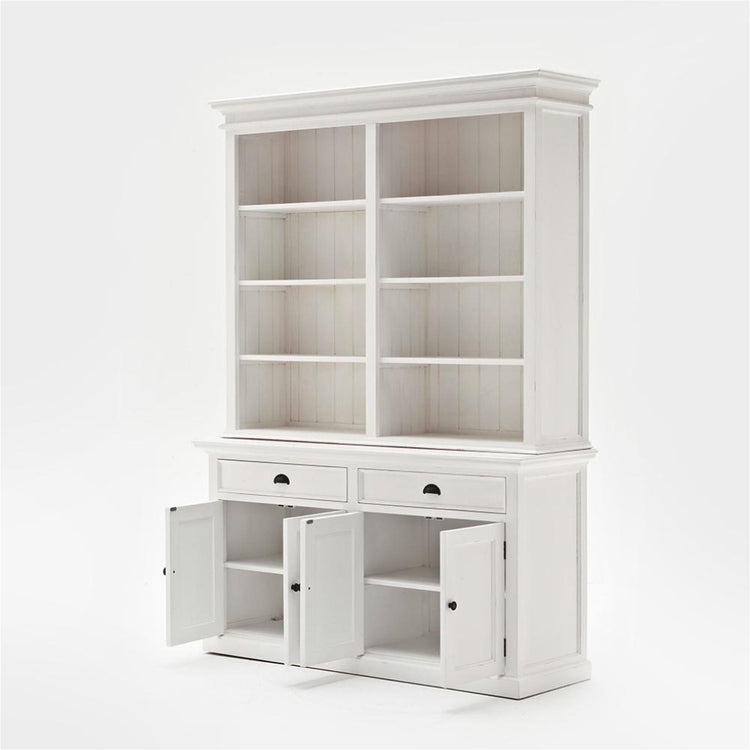 Halifax Buffet & Open Shelf Hutch - Blanc | Marcottestyle