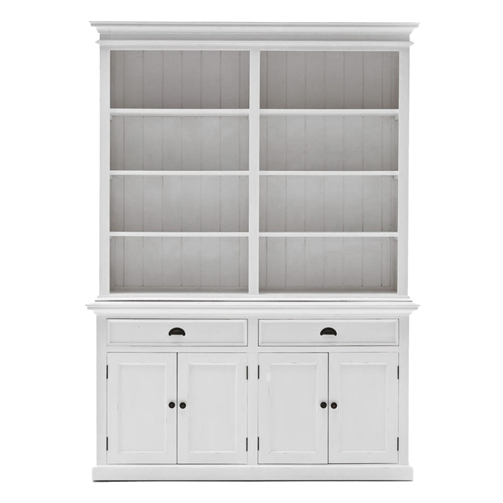 Halifax Buffet & Open Shelf Hutch - Blanc | Marcottestyle