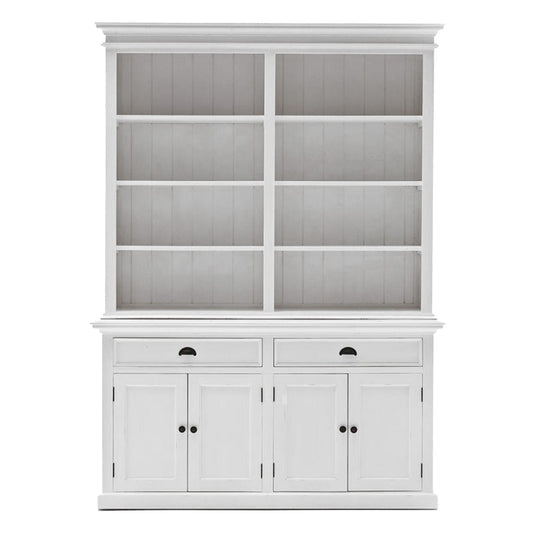 Halifax Buffet & Open Shelf Hutch - White | Marcottestyle