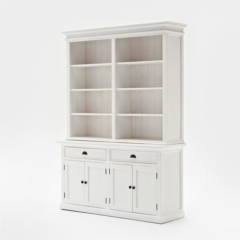 Halifax Buffet & Open Shelf Hutch - Blanc | Marcottestyle