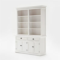 Halifax Buffet & Open Étagère Vaisselier - Blanc